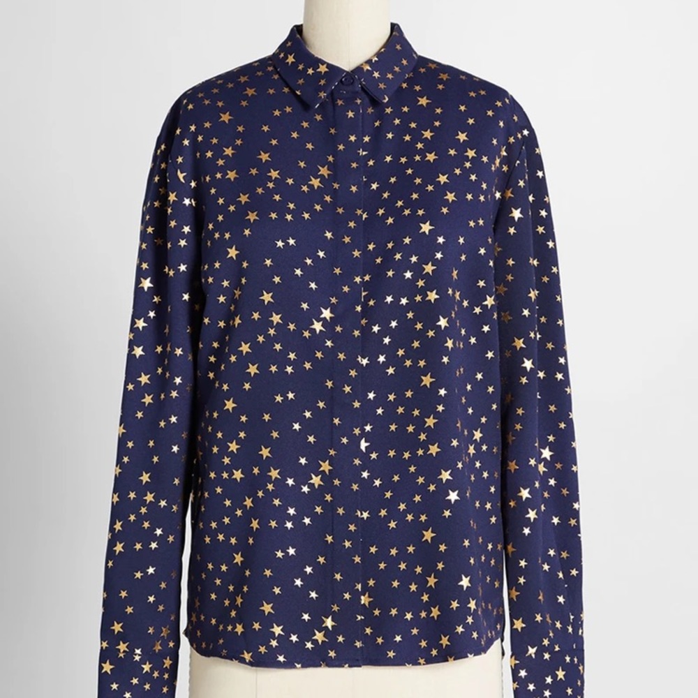 NWT Modcloth searching the stars shirt
